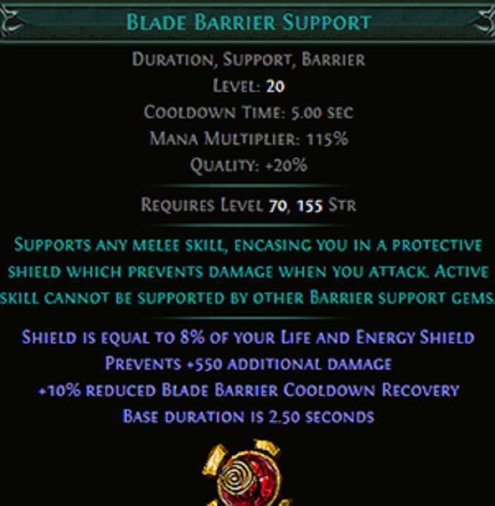 blade support