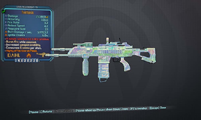 How to Get the 10 Best Weapons in Borderlands 2's Commander Lilith and the Fight for Sanctuary 2 toothpick ab7ab
