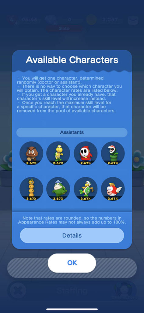 Dr. Mario World Available Assistants
