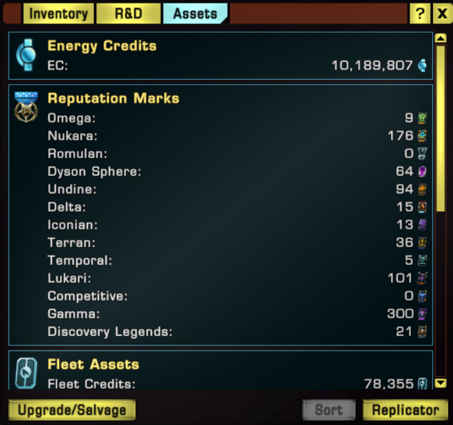 energy credit window (assets) in sto